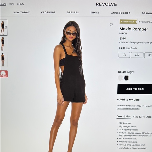 Mikoh Mekia Romper - Picture 1 of 13